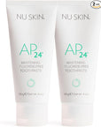 Nu Skin AP 24 Whitening Fluoride - Free Toothpaste | AP 24 Blend | Vanilla Mint Flavor | Brightens Teeth | Removes Surface Stains | Prevents Dental Cavities & Plaque | Enamel-Safe | 4 oz | 2 Pack