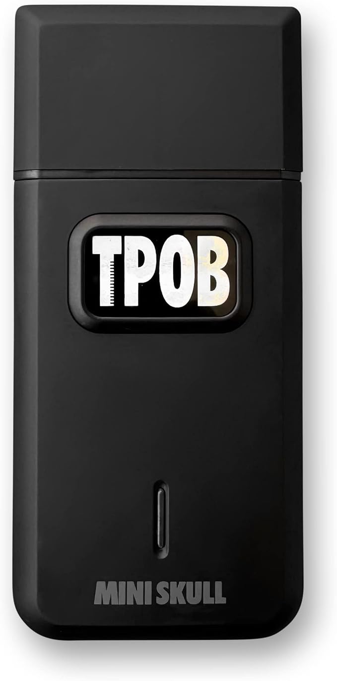 TPOB Slime 2 Black Clipper Trimmer Shaver Set Barber Hair Clippers for Men 6800 RPM with Rubber Case