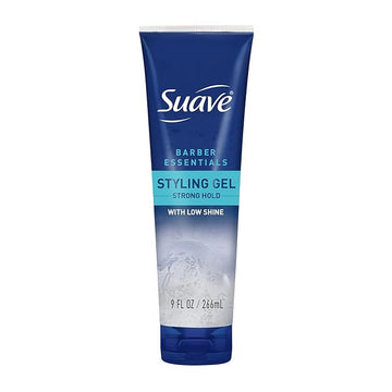 Suave Hair Gel For Men Barber Essentials Styling, Strong Hold and Low Shine, No Flakes, Barber-Quality Results, 9 oz