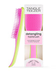 Tangle Teezer Ultimate Detangler Curly Hair Brush, Dry & Wet Hairbrush, Reduces Frizz & Breakage, for 3C to 4C Curly Hair Types, Cyber Lime & Pink