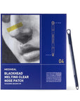 Mediheal Blackhead Melting Clear Nose Patch (4 pack), 3 Step Pore Melting and Soothing Sheets, Blackhead Remover Tool Included
