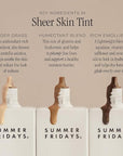 Summer Fridays Sheer Skin Tint - Skin Tint with Hyaluronic Acid - Helps Diminish Uneven Skin Tone - Sheer to Light Coverage - Shade 6 - Medium Tan with Warm Golden Undertones (1 Fl Oz)