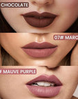 2Pcs Longwear Liquid Lip Liner Stain Marker Pen Set Long Lasting Waterproof, Maroon Mauve Purple Dark Red Brown Matte 24 Hour Lip Liner and Lipstick Combo, Color Stay Lipliner, Lip Stains peel off