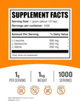 BulkSupplements.com BCAA 2:1:1 Powder - Branched Chain Amino Acids, BCAA Supplement, BCAAs Amino Acids Powder - Unflavored & Gluten Free, 1000mg per Serving, 1kg (2.2 lbs) (Pack of 1)