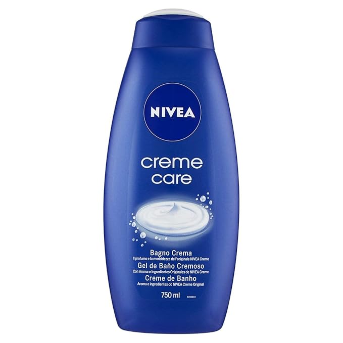 Nivea Bath Cream Body Wash, Creme Care Original Scent - 25.36 Ounce (750ml) x Pack of 3
