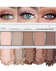 evpct 5Colors Matte Nude Eye Shadow Palette Makeup for Older Women, Nude Pink Brown Taupe Neutral Matte Smokey Cream Mini Eyeshadow Palette for Blue Green Eyes, Contour Makeup Palettes sombras de ojos