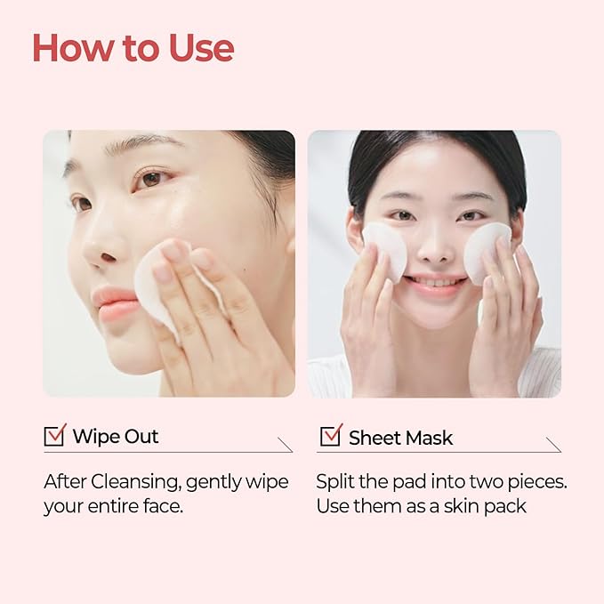 SKINFOOD Peach Cotton Zinc PCA Toner Pads, Korean Skincare for Dual Functional Hydrating,Soothing & Matte, Velvety Finish, Stocking Stuffers, Sebum Control for Sensitive, Oily, 5.64 oz (70 Pads)