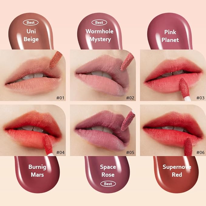 Moonshot KOREA Conscious Fit Mellow Lip Stain Longwear, Weightless, Not Animal Tested,Glow-Boosting, Long-Lasting, Comfortable, Non-Sticky,k-beauty, (Wormhole Mystery, 02)