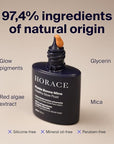 HORACE Healthy Glow Fluid for Men – Tinted Fluid Cream – Universal Shade for All Skin Types – 97% Organic & Natural Ingredients – No Parabens, Silicones, or Mineral Oils – 30 ml