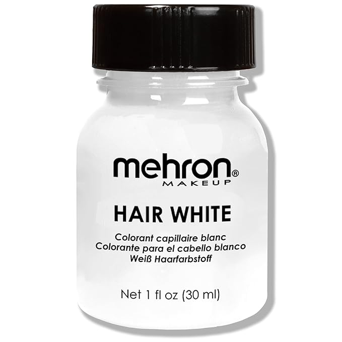 Mehron Makeup Hair White with Brush (1 oz)