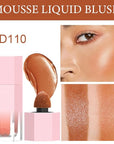 evpct 2Pcs Soft Cream Velvet Liquid Blush Makeup