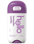 hello Lavender Vanilla Aluminum Free Deodorant for Women and Men with Shea Butter, 24-Hour Freshness, Baking Soda Free Deodorant, Dermatologically Tested, 2.6 oz Stick