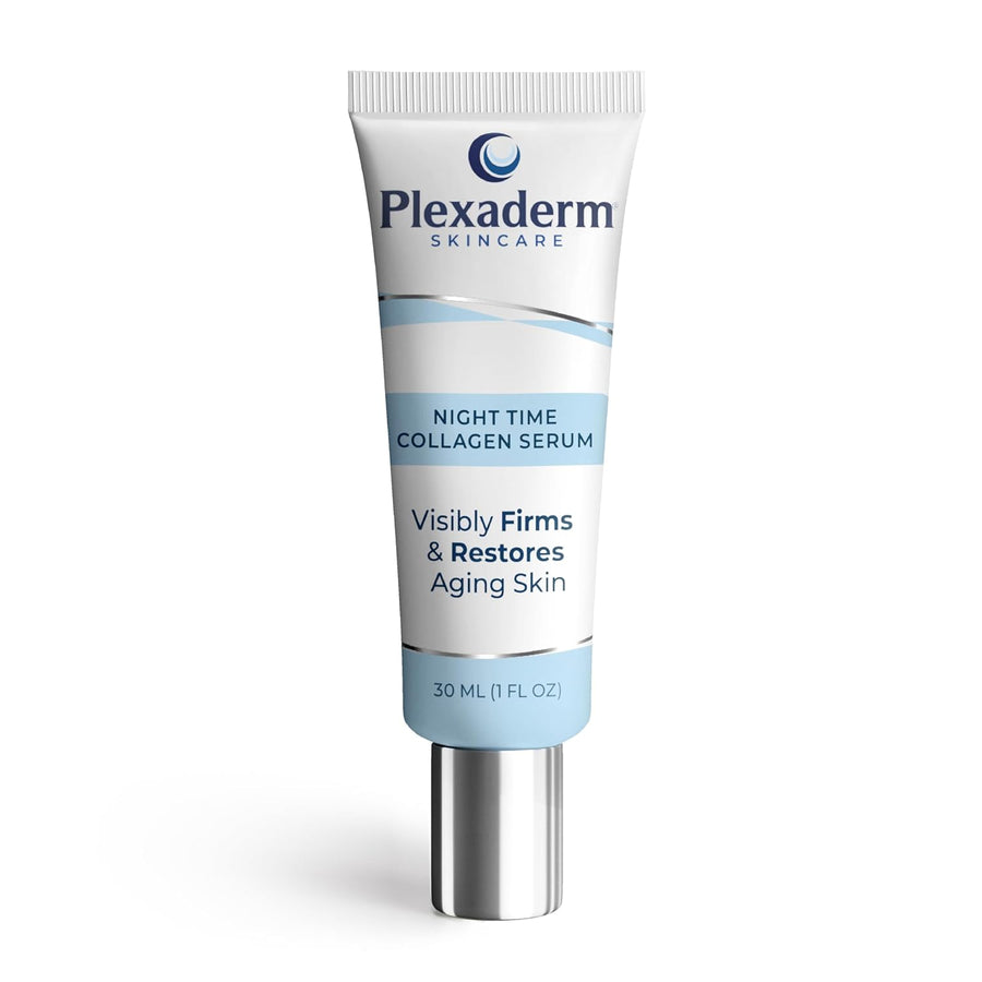 Plexaderm 15 mL Night Time Collagen Serum for Firmer, Fuller, more Youthful Looking Skin, Anti-Aging Collagen & Peptide Serum for Women & Men, Paraben-Free, Developed in the USA Visit the Plexaderm Store