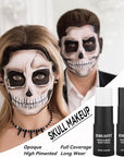 CCbeauty Black Face Paint Stick, Face Painting Kit, Full Coverage SFX Makeup Foundation, Professional Non-Toxic Body Paint for Halloween Costume Cosplay Party, Skeleton, Clown, Catrina Makeup