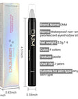 evpct 4Pcs Cream Eyeshadow Pencil Bulk Stick Set for Eyes Waterproof Pearl White Pearl Black Violet Purple Royal Blue Shimmer Metallic Eyeshadow Crayon Stick sombras en crema para ojos