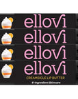 Ellovi Natural Lip Butter Lip Balm - Creamsicle - Pure Enough to Eat - Made With Just 6 Vegan Ingredients - 100% Natural & Organic Moisturizing Lip Care for All Day Hydration (4-Pack)