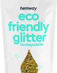 Hemway Biodegradable Glitter Eco Friendly - 100g/3.5oz Bio Cosmetic Safe Sparkle Vegan for Face Eyeshadow Body Hair Festival Makeup Craft - Super Chunky (1/8" 0.125" 3mm) - Gold
