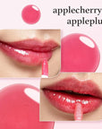NOONI Vegan Appleseed Lip Oil Set - Applecherry & Appleplum | Long-Lasting, Moisturizing, Plumping, Revitalizing for Dry Lips, Waterproof, No Peel Off, Korean Tint, 0.12 FL Oz x 2ea