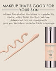 Bodyography Natural Finish Foundation Makeup (Light #100) Oil-Free Gluten-Free, Paraben-Free, 1 oz