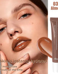 Summer Hydrating Lip Butter Balms Lip Gloss,Natural Vegan Lip Balm Tinted for Instant Moisture,Shine,Hydration Brown-Tinted,Soothes & Softens Dry Lips,Bálsamo labial hidratante 03#Almond (0.5 Fl Oz)