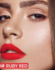 evpct Longwear Liquid Lip Liner Stain Marker Pen Long Lasting Waterproof, Ruby Red Matte Semi Permanent 24 Hour Lip Liner and Lipstick Combo, Korean Color Stay Lipliner All Day, Lips Stain peel off