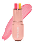 Winky Lux Pink Lemonade Tri-Color Tinted Lip Balm – Lip Care with Jojoba Oil & Vitamin E, Sheer Tint, Juicy Citrus Scent, Softens and Hydrates Dry Lips