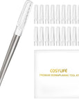 Dermaplaning Tool for Face, 20 Blade Refills, Dermaplane Razor for Face, Hair Remover Blade for Eyebrows and Peach Fuzz, Facial Shaver for Women That Helps Exfoliate and Smooth The Skin