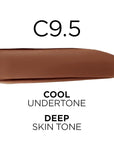 L'Oréal Paris True Match Super-Blendable Foundation, Medium Coverage Liquid Foundation Makeup with SPF 17, C9.5, Deep, 1 Fl Oz (Pack of 2)