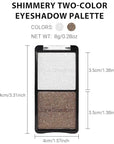 Double color eye shadow, Eyeshadows Creamy, high pigment eye makeup palette, matte shimmer metal eye shadow powder, Blendable, Ultra-Pigmented, Easy to Apply, Matte & Shimmer, (01)