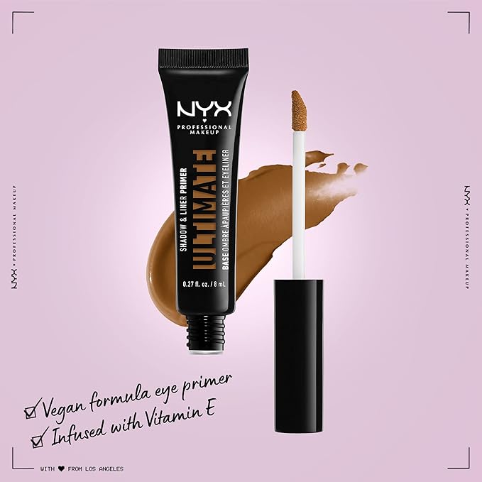 NYX PROFESSIONAL MAKEUP Ultimate Shadow & Liner Primer, Deep + Epic Ink Liner, Black (2-Pack Bundle)