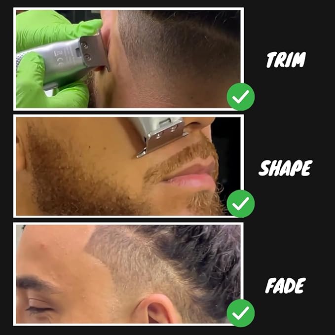 Royal Clips Hair and Beard Fade Kit – Professional Clipper, Trimmer & Foil Shaver Bundle for Men, Complete Haircut Set for Barbers, Home Use & Grooming – 5-Hour Battery, 10pcs Limit Combs, Silver