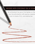 Bodyography Antioxidant Lip Pencil with Coconut Oil and Vitamin E (Barely There, Beige Nude)