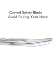 LIVINGO 3.75" Rounded Curved Nose Hair Scissors, Premium Stainless Steel Safety Small Blades Use for Manicure Cuticle Trimming Facial Hair, Eyebrow, Dry Skin