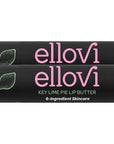 Ellovi Natural Lip Butter Lip Balm - Key Lime - Pure Enough to Eat - Made With Just 6 Vegan Ingredients - Moisturizing Lip Care for All Day Hydration (2-Pack)