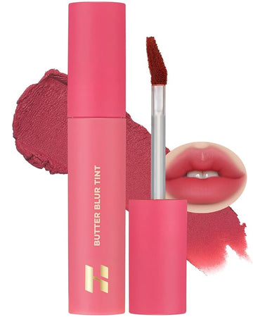 HOLIKA HOLIKA Butter Blur Lip Tint (08 LYCHEE) - Korean Matte Lip Tint, Lightweight High-Pigmented Lips, Velvety Silky Smooth K-Beauty Lip Makeup, Long Wearing Formula