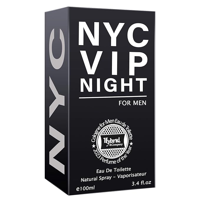 Hybrid & Company NYC Vip Night For Men Eau De Toilette Natural Spray Masculine Scent,3.4 Fl Oz