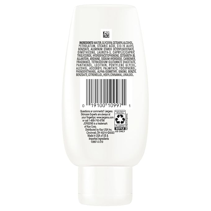 Jergens Ultra Healing Dry Skin Lotion, Hand and Body Moisturizer for Quick Absorption into Extra Dry Skin with Hydralucence Blend, Vitamins C, E and B5, White, 3 oz, Pack of 3