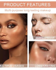evpct Champagne Face Highlighter Makeup Shimmer Glitter Diamond