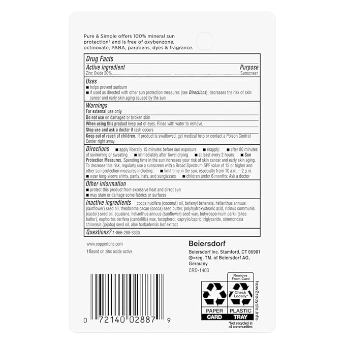 Coppertone Pure and Simple Kids Mineral Sunscreen Spray SPF 50 (5 Oz) + Kids Sunscreen Stick SPF 50 (0.49 Oz), Hypoallergenic and Fragrance Free