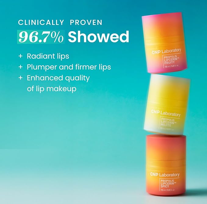 CNP Honey Lip Butter - Propolis Lipcerin™ 02 Berry, Hydrating Overnight Manuka Lip Balm & Mask, 12hr Long-Lasting Moisture, Korean Skin Care, 0.5 fl.oz.