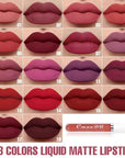 evpct 1Pcs Scarlet Red Liquid Matte Lipstick Lipgloss Set for Women, labiales mate 24 horas originales matte larga duracion 24 Hour Lipstick Lip Stains Long Lasting Waterproof 24, 05#