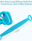 Inmorven Exfoliating Back Scrubber for Shower with Handles, 30 Inch Double-Sided Back Exfoliator Body Scrub Towel, Exfoliating Washcloth Bath Tool for use in Shower, to Clean Skin for Men & Women