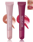Tinted Lip Balm-2Pcs Rose-Gray Raspberry Peptide Hydrating Lip