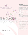 Rosewater Glycerin Mist Toner Bulk Spray Facial Body Floral Cleanser Pure Rose Hydrosol Vegetable Glycerine Moisturizing Cleansing Toning Mix Face Skin Hair Body - Packaging May Vary (32 Ounces)