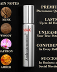 ANDROSTENONUM MAX Pherolec Global Male Pheromone Perfume Oil for Him Real Long-Lasting Original Best Men's Pheromones Cologne Essential Strong Spray Fragrance Essence Extra Strength Man 0.27 fl. oz