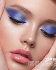 evpct Blue Shimmer Cream Eye Shadow Brightener Sticks Set for Eyes, Blue Shimmery Pencil Eye shadow Applicator Stick Pen Palette Makeup Waterproof sombras en crema para ojos 32#