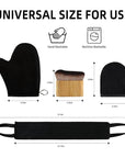 FUNAN Self Tanning Application Kit, 4-Piece Set with Back Applicator, Mini Mitt, Tanning Mitts and Ultra Soft Self Tanner Brush Bamboo Kabuki Brush, Black
