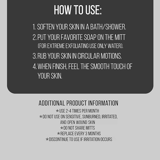 Valitic Exfoliating Glove Body Scrubber - Exfoliating Mitt Dead Skin Remover, Shower Face and Body Exfoliator - Korean Style Skin Scrubber Washcloth - Spray and Self Tan Remover, 1 Black with Pink