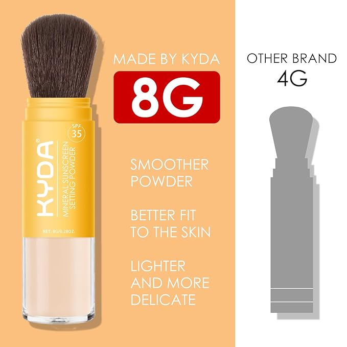 KYDA Mineral Sunscreen Setting Powder, SPF 35, Medium, Ownest Beauty