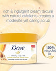 Dove Scrub Crushed Almond & Mango Butter For Silky Smooth Skin Body Scrub Exfoliates & Restores Skin's Natural Nutrients 10.5 oz
